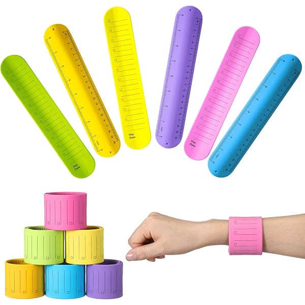 6 Sets Slap Silicone Reminder Bracelet & Badge Reel - Reusable Wrist Notepad For Nurses, Students, Work & Study - View #2
