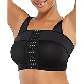 FeelinGirl Front Closure Post Surgical Compression Bra for Women with Removable Breast Support Band