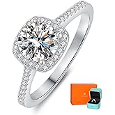 HYLYLEED Moissanite Engagement Promise Rings 1CT-3CT 18K White Gold Plated 925 Sterling Silver D Color VVS1 Clarity Wedding Rings Gift for Women GRA Certified