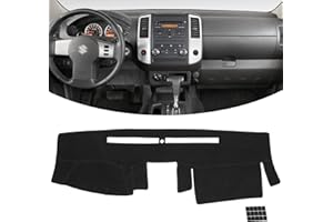 KEYOOG Dashboard Cover Dash Mat Fit for Ni-ssan 2021-2005 Frontier,15-05 Xterra,(12-05 Pathfinder W/o NAV) /12-09 Su-zuki Equator Car Dash Board Mat Anti-Glare Carpet,Non-Slip Pad (Black)