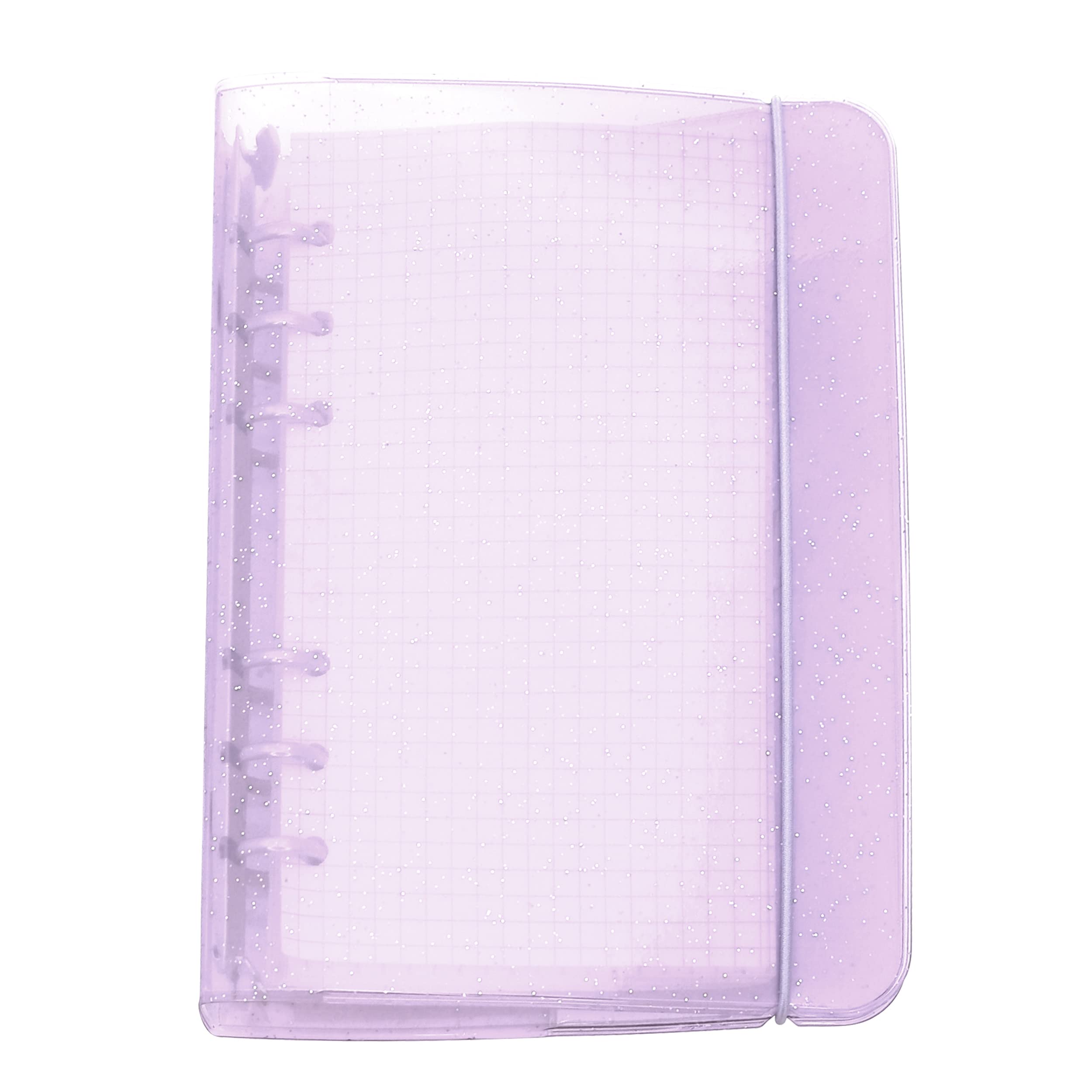 A6/ A5 6-Holes Colorful PP Cover Round Ring Binder Personal Organizer for Loose Leaf Sheet Refill Notebook/DIY Scrapbooking (Pastel Lilac, A6 Mini Set)
