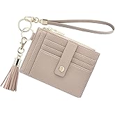 New Fashion Kingdom Small Wallet for Women RFID Card Holder,Wristlet Keychain with Wallet,key chain wallet women Wristlet Wallets for Women Men (Light Camel)