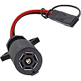 VIAIR 7-Way Power Access - 7-Way Trailer Plug to 2-Pin SAE Connector with 12 Gauge Wire & Smart Connect Compatible - 12V Powe