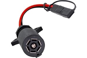 VIAIR 7-Way Power Access - 7-Way Trailer Plug to 2-Pin SAE Connector with 12 Gauge Wire & Smart Connect Compatible - 12V Power Supply for Air Compressor, Truck, RV, Boat & ATV Hitch Adapter