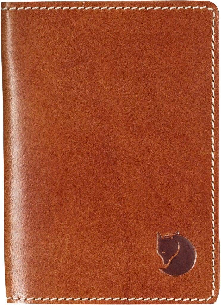 Fjallraven 77363-249 Leather Passport Cover Accessories for Bags Unisex Leather Cognac Size One Size