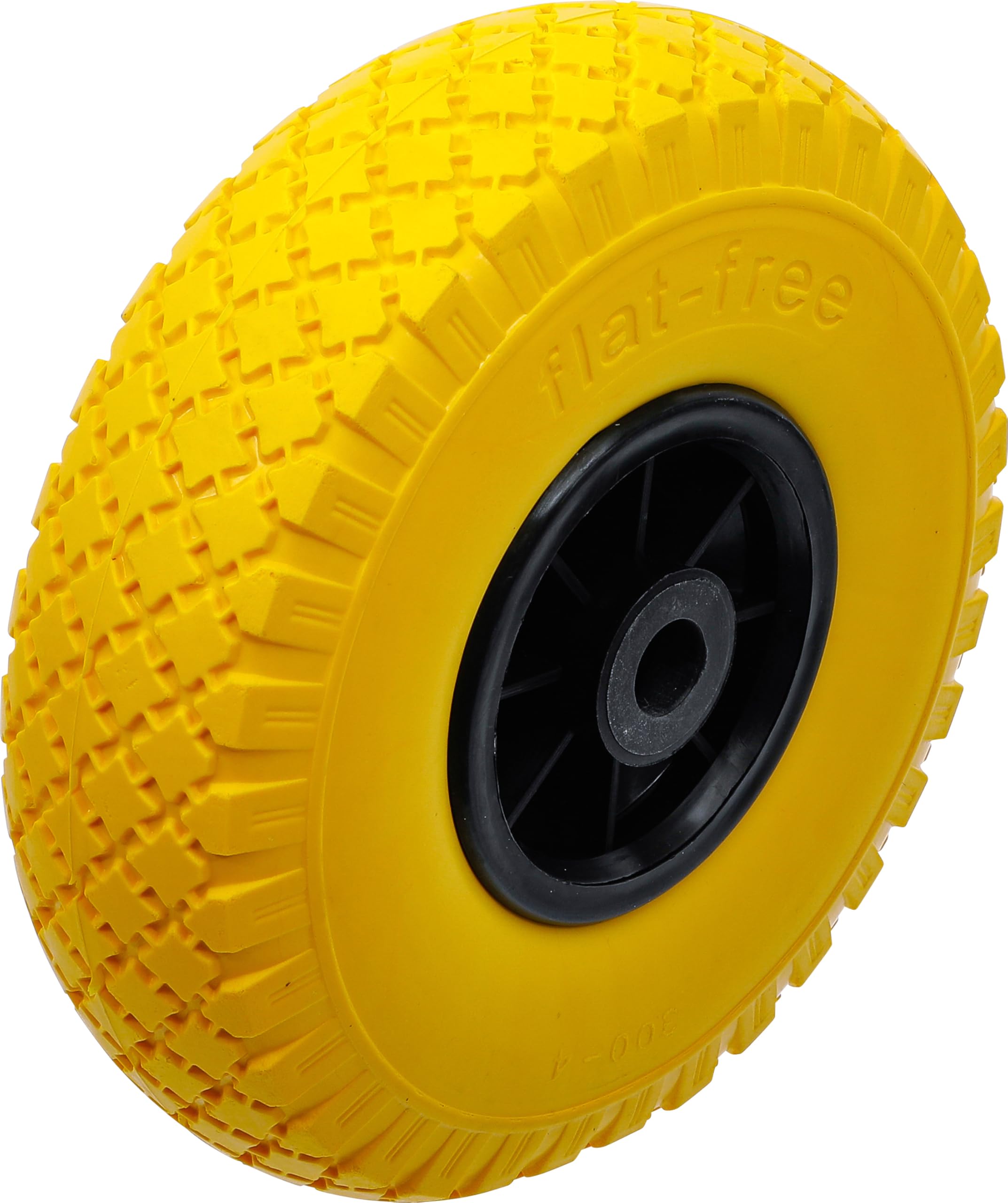 BGS Diy 80652 | Wheel for Pushcarts/Handcarts | PU yellow/black | 260 mm