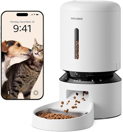 PETLIBRO Automatic Cat Feeder with Camera 1080p 5L White