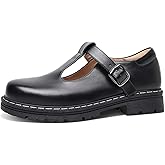 Mary Jane T-Strap Oxford Shoes for Women, Round Toe Flat Comfort Footwear, Adjustable Ankle Strap, Retro Low Top Shoes for Office, School, Daily Walking & Weekend Outings