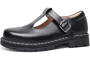 CYULLA Mary Jane T-Strap Oxford Shoes for Women, Round Toe Flat Comfort Footwear, Adjustable Ankle Strap, Retro Low Top Shoes for Office, School, Daily Walking & Weekend Outings