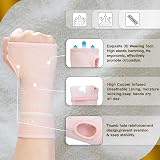 INDEEMAX Copper Infused Wrist Support Sleeve 1 Pair M Pink Left/Right view 2