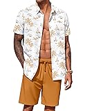 COOFANDY Men's 2 Piece Outfit Beach Summer Matching