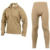 Rothco ECWCS Gen III Mid-Weight Underwear Top & Bottom Set (Level II) Tactical Grid Fleece Thermals