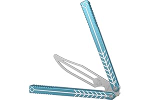 Nabalis X Will Hirsch Vulp Bushing Butterfly Knife Balisong Trainer 6061 Aluminum Channel Handle With Zen Pins, Unsharpened, 