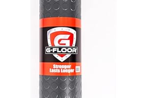 G-Floor Large Coin Pattern Vinyl Garage Floor Protector Mat (8' x 22'', Slate Grey), Extremely Durable, Waterproof Parking Pad and Flooring