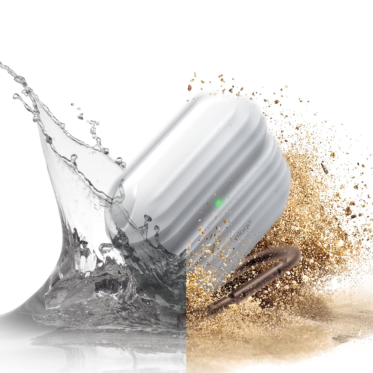 elago Waterproof Case Compatible with Apple AirPods Pro 2 & Apple AirPods Pro - Perfect Sealing, Dust Proof, Shockproof (Nightglow Blue)