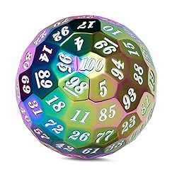 DNDND Rainbow D100 Metal Dice 50mm Single 100 Sided