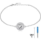 JZCOLOR Sterling Silver Cremation Bracelet for Ashes: Memorial Urn Jewelry with CZ Adjustable Keepsake Bracelet for Women