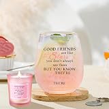 Yalucky Good Friend Iridescent Wine Glass Gift Set with Key Chain Box view 2