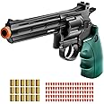 Revolver Toy Gun with 100 Soft Bullets,Gun Fidget Toy,Christmas Birthday Gifts for Boys Kids Adult Age 8+(Black)