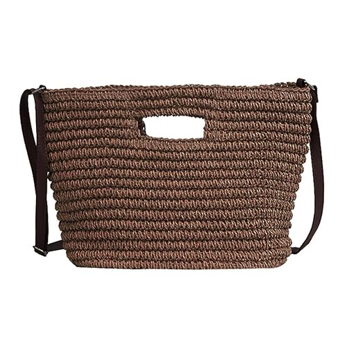 BEBIG Messenger Bag,Summer Women Weave Straw Beach Messenger Bags Shoulder Bucket Handbags Tote