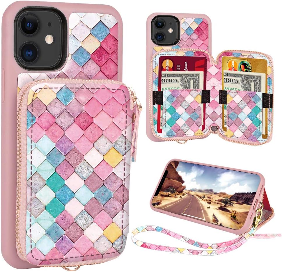 iPhone 11 Wallet Case,ZVE iPhone 11 Case with Credit Card
