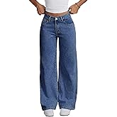 Cuyulitcik Jeans for Women Plus Size Straight Leg Jeans High Rise Sidefeel Jean for Women Cargo Jean Wide Leg Pants