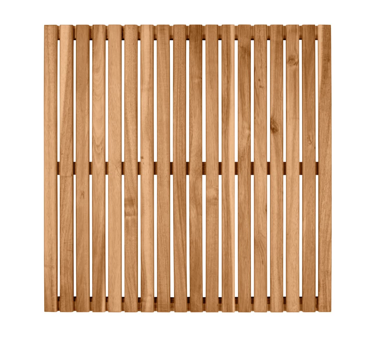 WENKO Indoor & Outdoor Acacia bathroom grate, shower grate made of FSC® certified acacia wood for indoor and outdoor use, perfect for shower, sauna and pool, anti-slip underside, (W x D): 55 x 55 cm