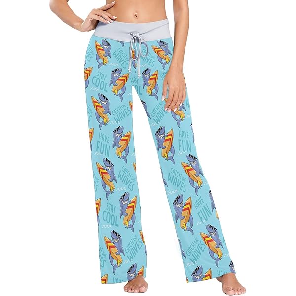 JHKKU Women's Pajama Ocean Crab Print Lounge Pants Casual
