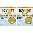 Icy Hot Max Strength Lidocaine Pain Relief Patch (5 Count) Penetrates for Fast, Targeted Relief (Pack of 2)