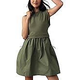 Majdan Womens Sleeveless Sweatshirt Dresses Pullover Mini Dress with Pockets