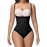 SHAPSHE Faja Body Shaper Tummy Control Thong Shapewear Shorts Girdle For Women Tummy Control Butt Lifting Panties Seamless Underwear Waist Cincher Black