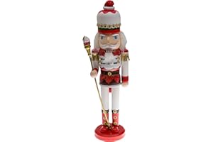 Clever Creations Strawberry King 15 Inch Traditional Wooden Nutcracker, Festive Christmas Décor for Shelves and Tables