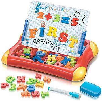 SUPER TOY Magnetic Alphabets & Number Learning Board Game with Doodle Pen