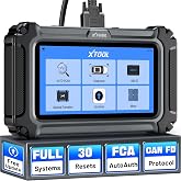 XTOOL D6S OBD2 Scanner Diagnostic Tool Full System 30 Resets Engine ABS SRS | Crank Sensor/Oil/EPB/SAS/Throttle/Transmission Relearn,Touchscreen,Free Update,FCA &amp; CAN FD,Upgraded of D5S,Car Code Reader