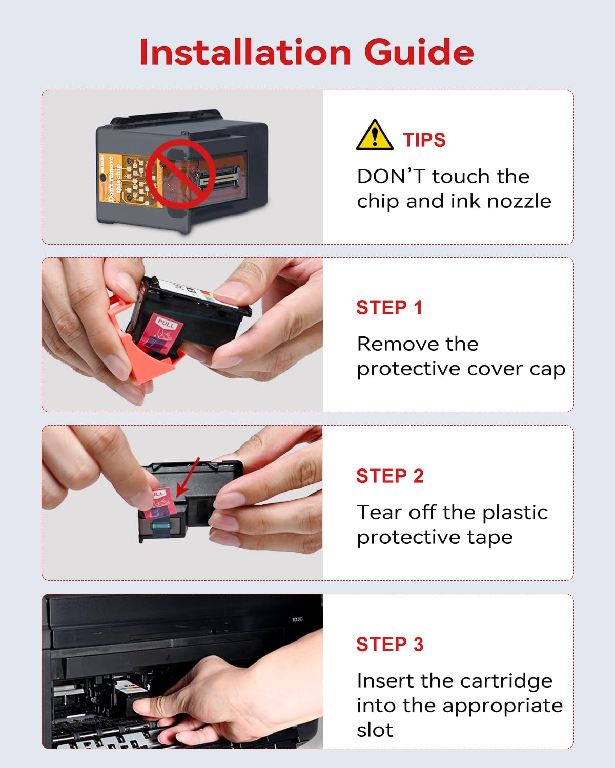 275XL 276XL Replacement for Canon Ink 275 and 276 PG-275 CL-276 Black Color Ink Cartridges Combo Pack Compatible with PIXMA TR4720 TS3522 TR4700 TS3722 TS3500 TR4722 TS3720 TS3520 Printer
