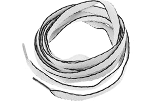 SUPVOX 4 Pairs Black and White Edge Flat Shoelaces 0.8 * 120cm for Adults Sneakers and Boots Sports Shoe