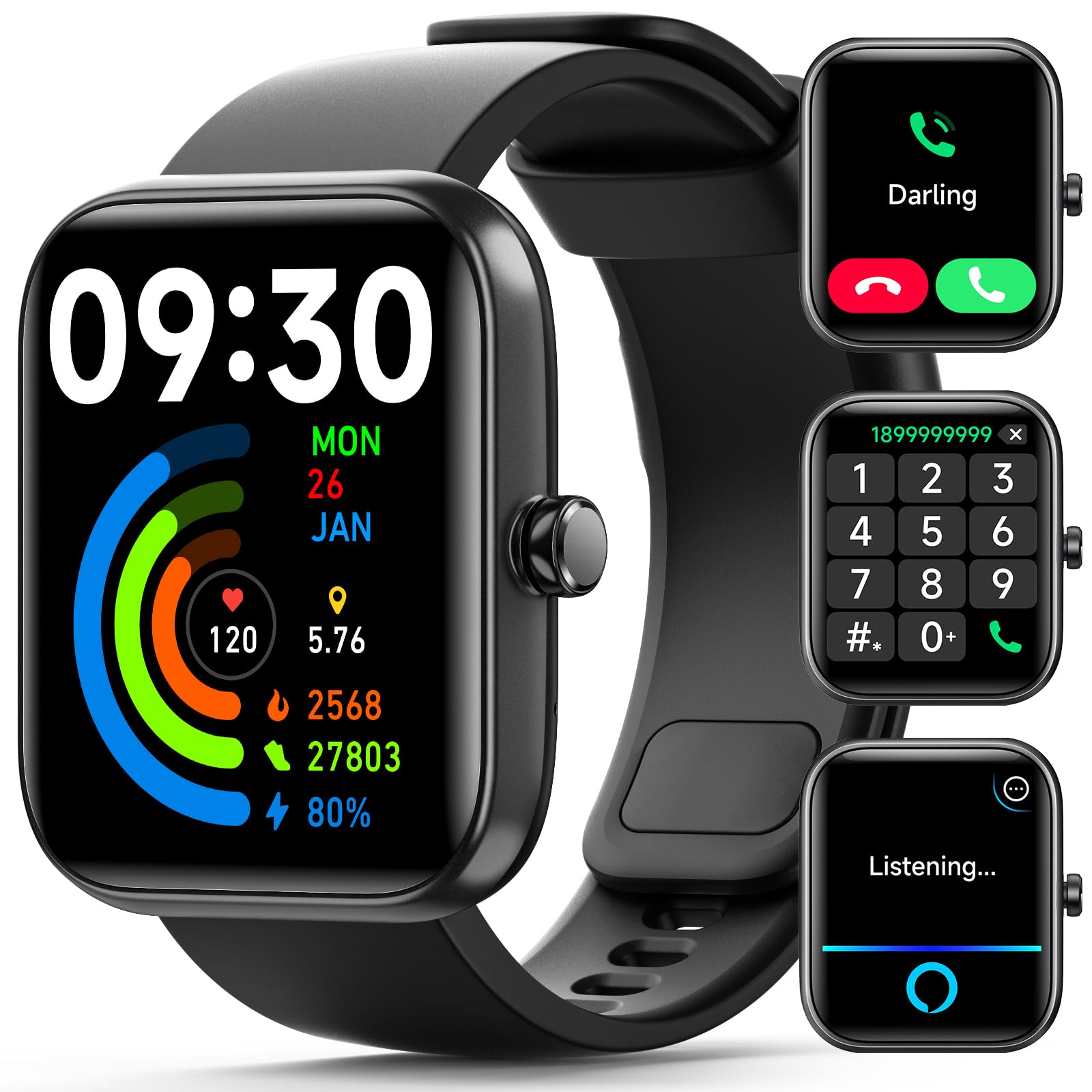 Smart Watch Large Display, Compatible with Android