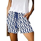 ONLYSHE Womens Casual Drawstring Shorts Summer Elastic Waist Shorts Pocketed Pants
