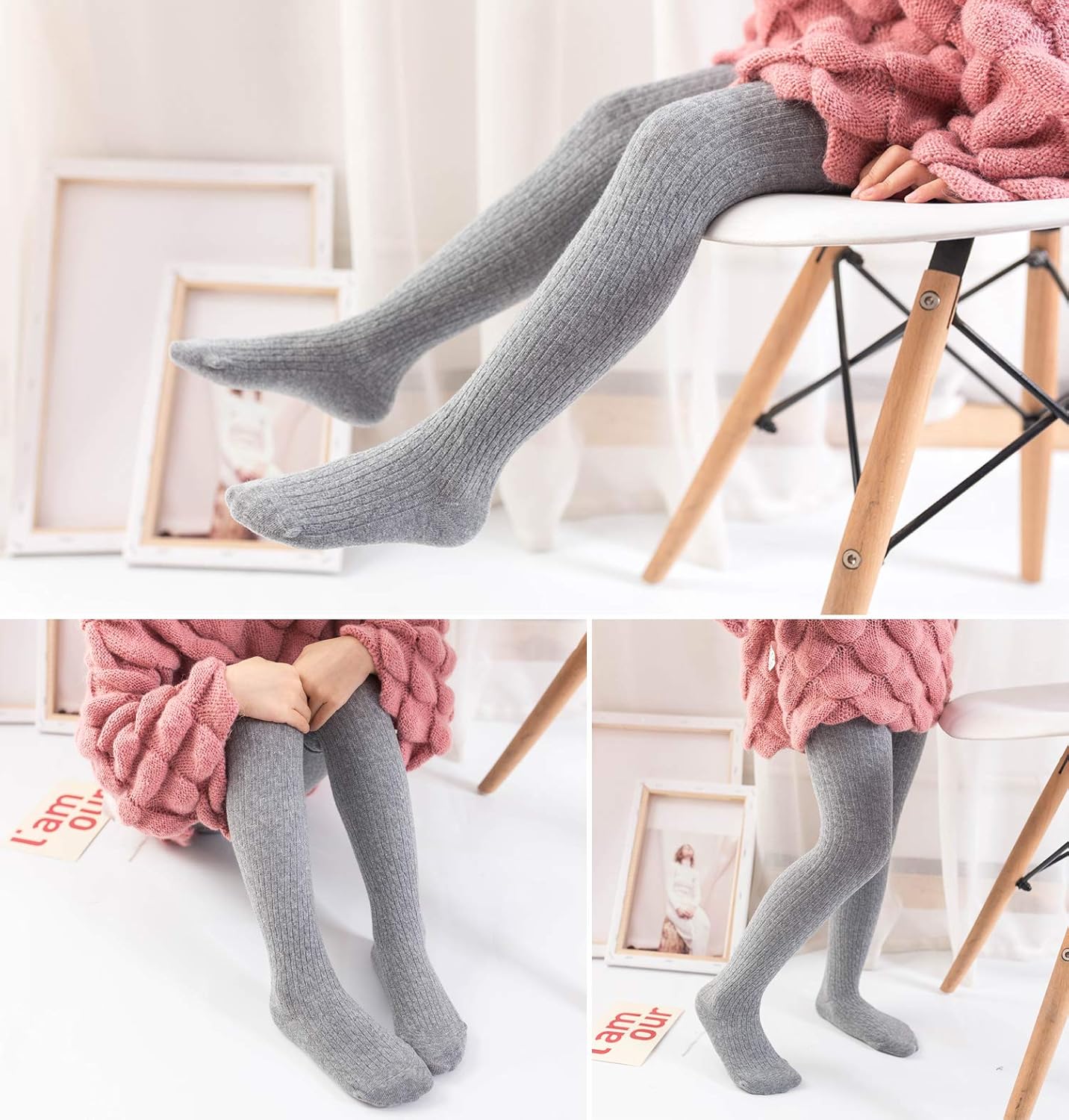 EPEIUS Baby Girl Tights Thick Cable Knit Leggings Cotton Pantyhose for Toddlers Child 2-10 Years: Clothing