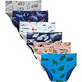 Boboking 100% Cotton Little Boys Briefs Soft Dinosaur Truck Toddler Underwear