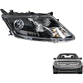 munirater Headlight Assembly Replacement for Fusion 2010 2011 2012 Right Headlamp Passenger Side 9E5Z13008A