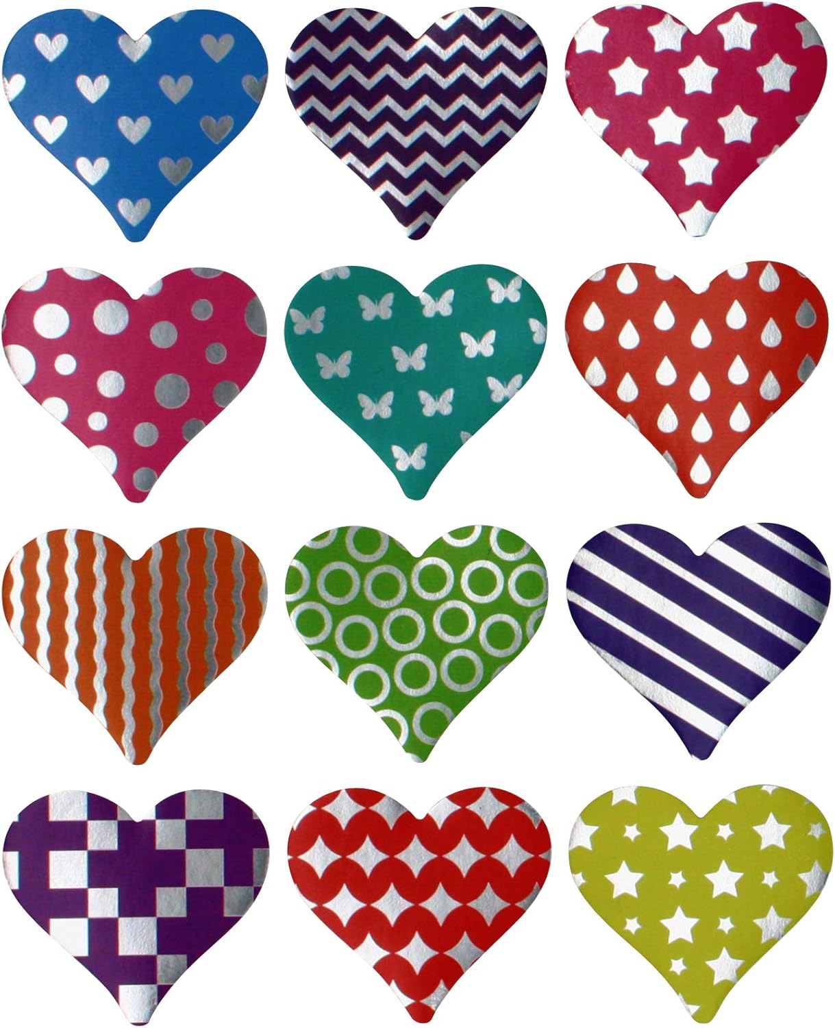 Heart Stickers valentine hearts labels for arts, and