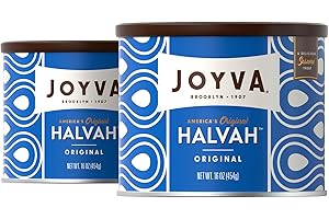 Joyva Halvah – Original, 16oz | A Delicious Sesame Treat | Dairy Free, Gluten-Free & Kosher Parve | Handcrafted in Brooklyn (Pack of 2)