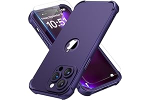 ORETECH for iPhone 14 Pro Max Case, with [2 x Screen Protectors] [10 Ft Military Grade Drop Test] [Camera Protection] 360° Shockproof Slim Thin Phone Case iPhone 14 Pro Max Cover 6.7" Purple