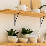 HAOCHEN Heavy Duty Triangular Shelf Brackets 8 pcs 300x190mm Black view 4
