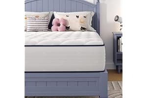 Avenco 6 Inch Twin Mattress, Foam and Spring Hybrid Mattresses in a Box, Medium Soft, Breathable Fabric & Adaptive Support, CertiPUR-US Certified, Twin Size Mattress in Guest and Kids Bedroom