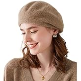 Ailaile Cashmere Berets Beanie Hats Women Winter Warm Merino Wool Fashion Knit Cap