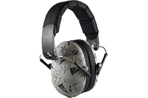 Banz Kidz Earmuffs 2 Years & Older – Graffiti - Loud Noise Cancelling Kids Headphones & Toddler Ear Muffs, Size Adjustable