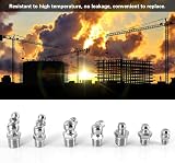SALUTUYA Grease Gun Nipple Fitting Assortment 45pc M6 M8 M10 Metal Brass Zerk view 4