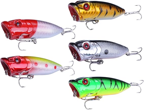 Amazon Juemenzhe ルアー 釣りルアー セット トップウォーター ポッパー ハードルアー シーバス ルアー 5個 Juemenzhe ルアー